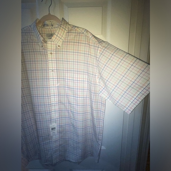 Enro Men’s Multi-color No-iron Button Down Short Sleeve Shirt XLT - Picture 2 of 5